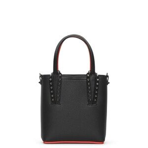 Christian Louboutin Black and Red Studded Tote